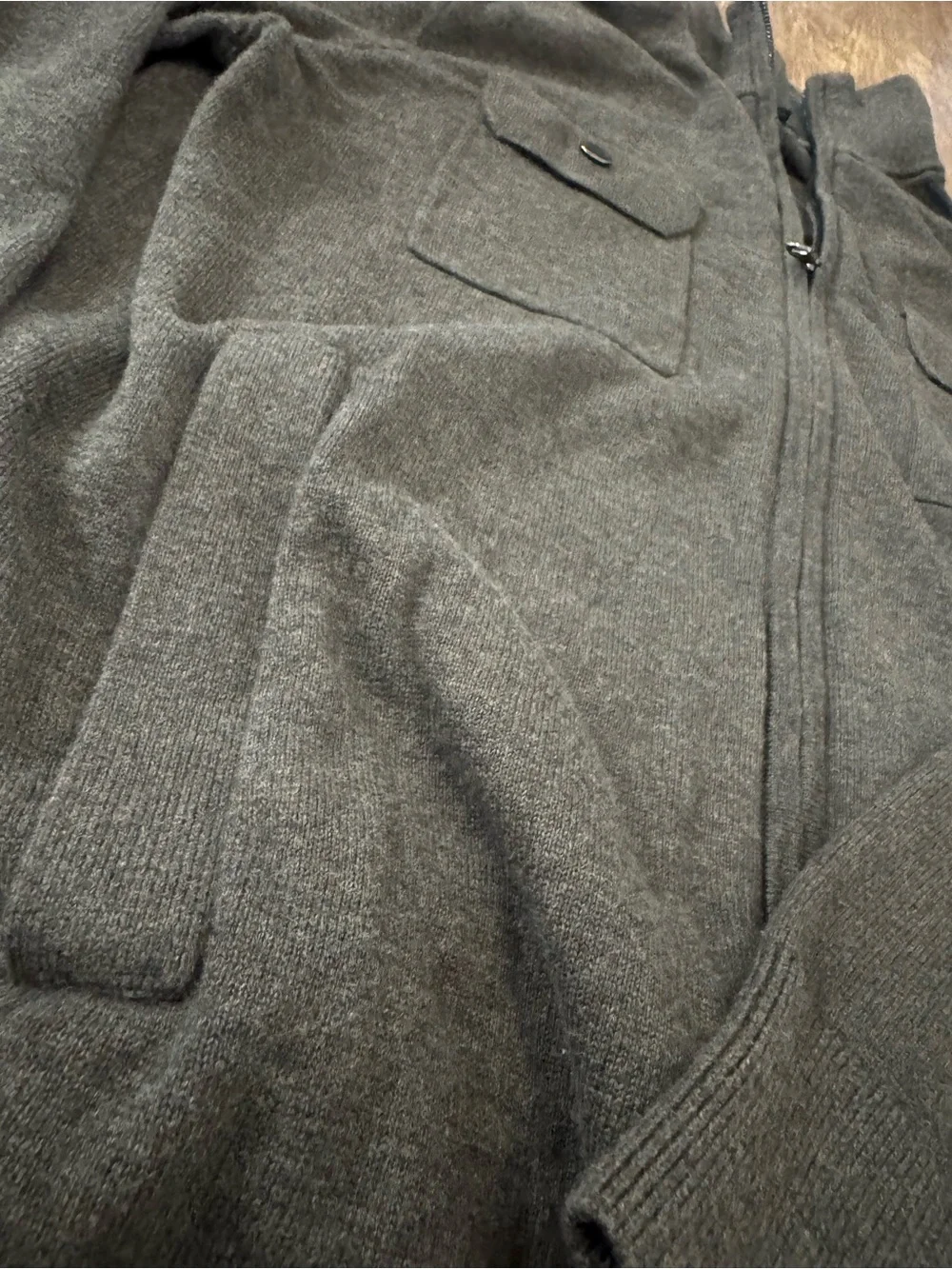 Banana Republic Dark Brown Zip-Up Sweater Jacket